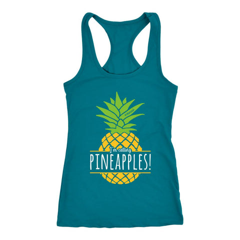 Image of I'm Calling Pineapples Tank, Womens Workout Shirt, Cardio Zoo Safe Word Pineapple Shirt, Ladies Coach Gift