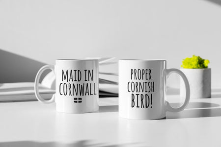 Maid In Cornwall Mug Proper Cornish Bird Cornwall Gifts for Women  11oz Mug - UK & US Made