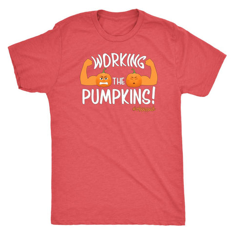 Image of L4: Men's Working the Pumpkins! Triblend T-Shirt - Obsessed Merch