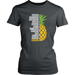 Cardio Zoo Workout Shirt, Womens Pineapples Tee, Ladies Fitness T-Shirt, Coaching Gift