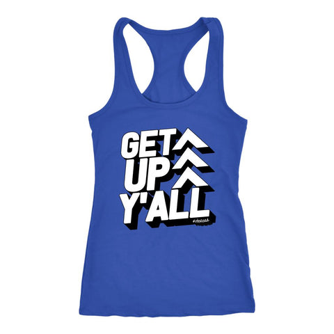 Image of GET UP! Y'ALL Womens Let's Dance Workout Racerback Tank Top