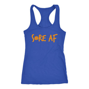 Sore AF Pumpkin Edition, Womens Halloween Tank, Workout Coach Gift - Obsessed Merch