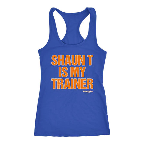 Image of Shaun is my Trainer, Workout Tank Womens, Ladies Coach Challenge Shirt, Coaching Gift