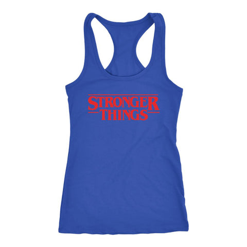 Image of Stronger Things Workout Tank Top, Womens Stranger Things Inspired Lifting Shirt - Obsessed Merch