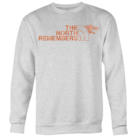 Image of The North Remembers GoT Crewneck Sweatshirt, Game Of Thrones Rose Gold Effect Sweater, Mother of Dragons #Stark - Obsessed Merch