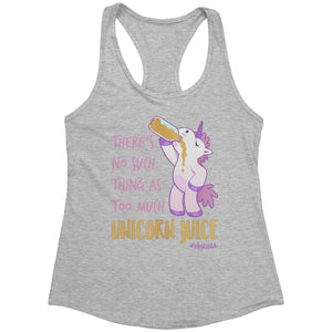 Unicorn Workout Tank for Women There's No Such Thing As Too Much Unicorn Juice Coach Gift Womens Shirt