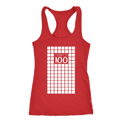 Image of Women's I Commit to 100 Tick Boxes Racerback Tank Top - Obsessed Merch
