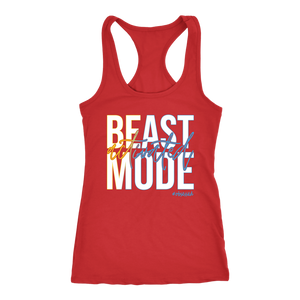 BEAST MODE Activated Womens Workout Tank Six45 Inspired Shirt Ladies Coach Challenger Gift | White + Gradient Edition