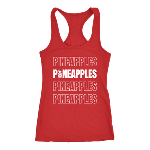 Pineapples Pineapples Pineapples Pineapples Womens Workout Tank