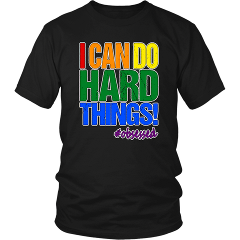 Image of LGBTQ Pride Shirt I Can Do Hard Things Motivational Quote Mens Womens Unisex T-shirt Transgender Gay Lesbian Bisexual Coming Out Gift