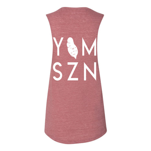 Image of YAM SZN with Yam Womens 6-45 Inspired Muscle Tank Ladies Workout Cut Off Shirt Coach Challenge Group Gift