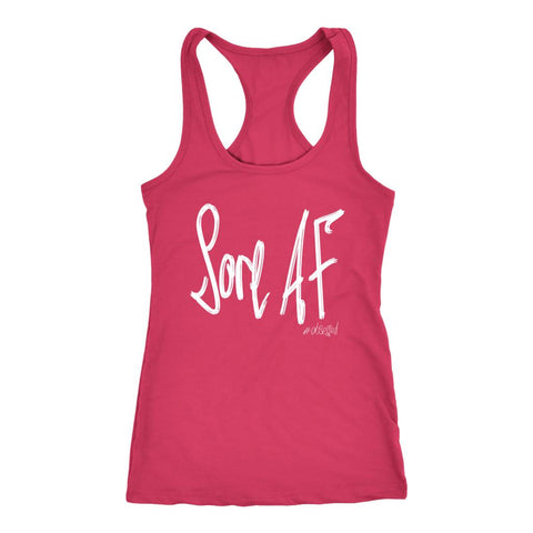 Image of Sore AF Handwritten Workout T-shirt, Unisex Shirt 4 Men & Women, Coach Liift Tee - Obsessed Merch
