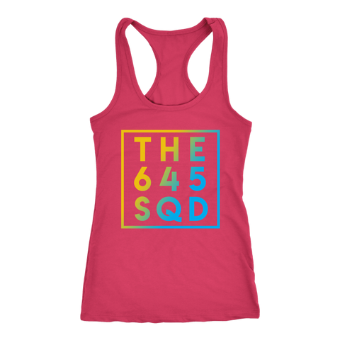 Image of THE 645 SQUAD Workout Tank Womens 645 Inspired Coach Team Challenge Group Shirt | Gradient Edition