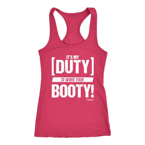 Image of 10 Boxing Rounds Tank, Womens Boxing Booty Day Shirt, Joel's Work Your Booty Quote, Coach Gift