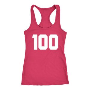 Be 100 Tank Top, Womens Workout Shirt, Coach Gift, White #MM100 Edition - Obsessed Merch