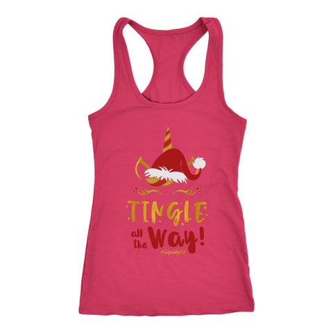 Image of Women's Tingle All The WEnergize Christmas Racerback Tank Top - Obsessed Merch