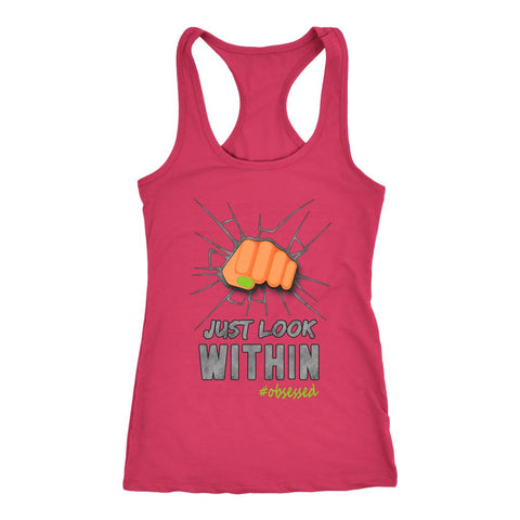Image of T:20 Woman's Just Look Within Shaun Motivation Racerback Tank Top - Obsessed Merch