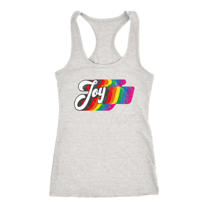 JOY Rainbow Tank Womens Find the Joy colorful Warn Look Workout Shirt Ladies Dance Coach Gift Top