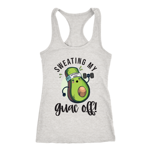 Image of Avocado Tank Top Womens Funny Workout Crop Top Ladies Avo-Cardio Guac Shirt Sweating My Guac Off