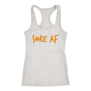 Sore AF Pumpkin Edition, Womens Halloween Tank, Workout Coach Gift - Obsessed Merch