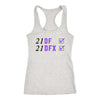 Women's 21 DF + 21 DFX Tick Box Completed Racerback Tank Top - Obsessed Merch