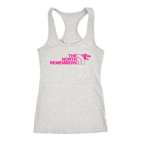 Image of The North Remembers Tank, Stark Wolf Shirt, Game Of Thrones Inspired, Pink Print Version #GoT - Obsessed Merch