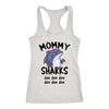 Mommy 'Sharks' Doo Doo Doo, Funny Womens Workout Tank, Ladies Fitness Shirt - Obsessed Merch