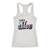 Let's Get Sassy! Womens Dance Workout Racerback Tank Top #Rise Up! Tie Dye Edition