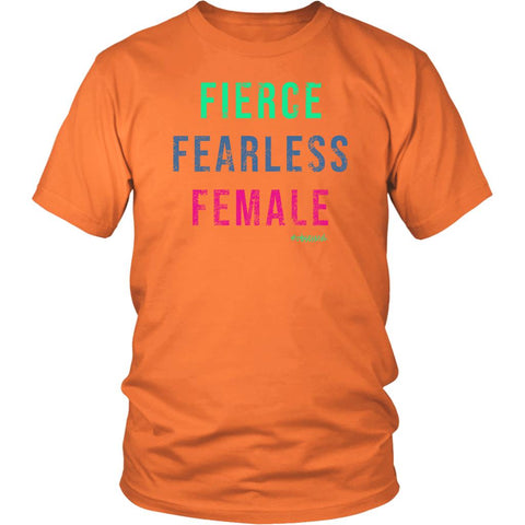 Image of Fierce Fearless Female Distressed Unisex 100% Cotton T-Shirt - Retro Edition - Obsessed Merch