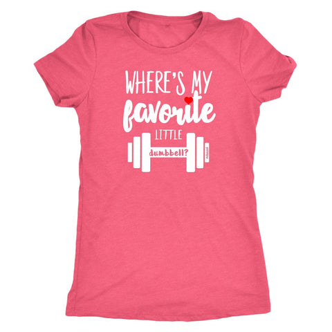 Image of Mom & Baby Workout Shirt Set, My Favorite Little Dumbbell, T-Shirt+Baby Grow for a Fitness Mom of Girls / Boys