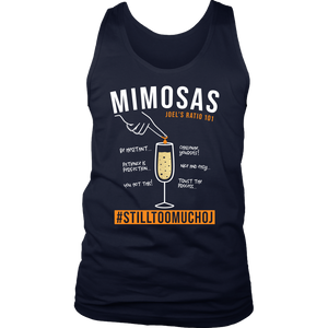 Joel's Mimosa Ratio 101 Funny Workout Tank Mens Coach Challenge Group Shirt Gift