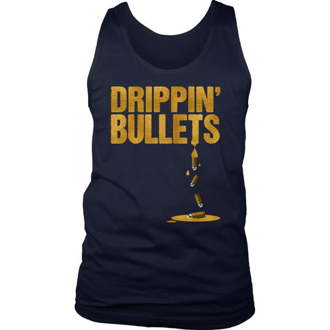 Image of L4: Drippin' Bullets Joel Quote for Sweaty Josh, Mens & Womens Tanks - Obsessed Merch