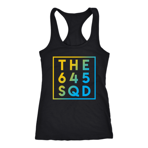 Image of THE 645 SQUAD Workout Tank Womens 645 Inspired Coach Team Challenge Group Shirt | Gradient Edition