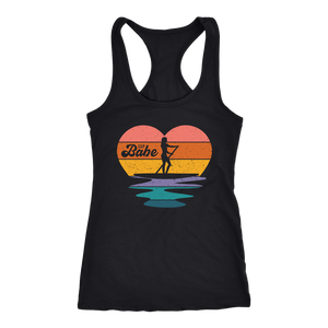 Paddleboard Tank Womens SUP Babe Stand Up Paddle Boarding Love Heart Sunset Shirt Ladies Girls Paddleboarding Gifts