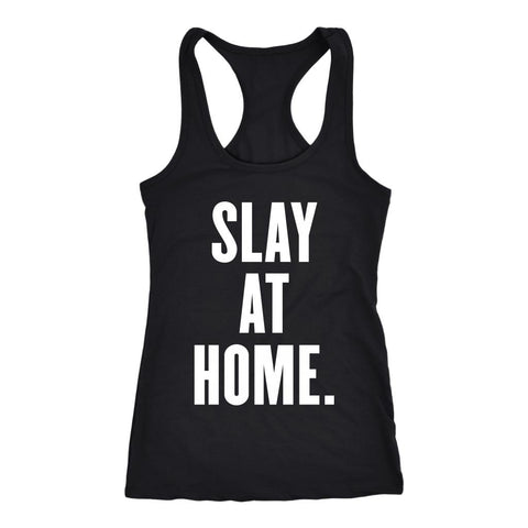 Image of Home Workout Slay Tank, Womens Stay At Home Fitness Shirt, No Gym Fitness Top, Coach Gift - Obsessed Merch