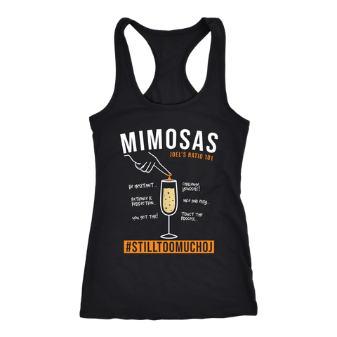 Image of Joel's Mimosa Ratio 101 Funny Workout Tank Womens Coach Challenge Group Gift