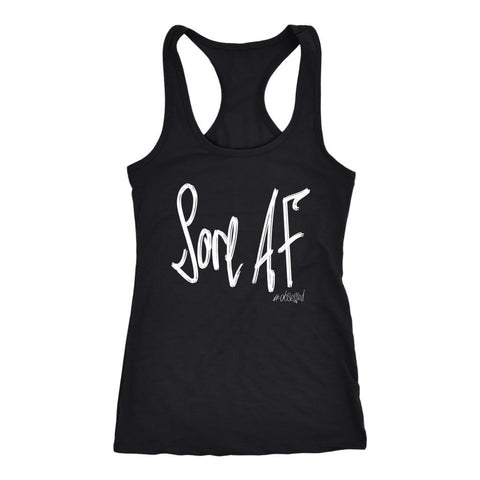 Image of Sore AF Handwritten Workout T-shirt, Unisex Shirt 4 Men & Women, Coach Liift Tee - Obsessed Merch
