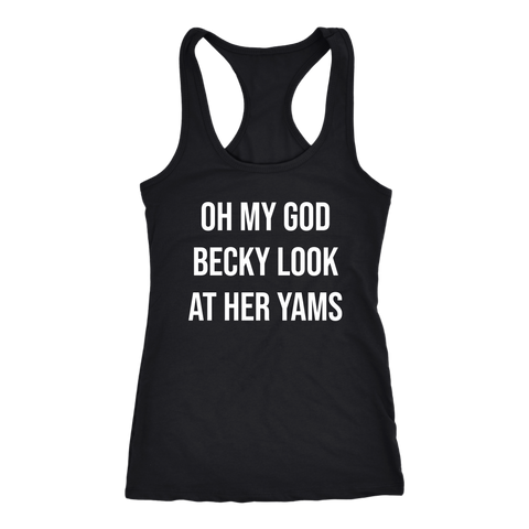 Image of Yam Season Workout Tank Womens Funny YAM SZN 6-45 Inspired Shirt Coach Gift | Oh My God Becky Look At Her Yams