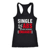 Single, But My Abs Are Already Engaged Women's Racerback Tank Top - Obsessed Merch