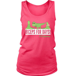 L4: Women's Biceps For Days #TrexArms 100% Cotton Tank Top - Obsessed Merch