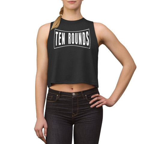 Image of 10 Boxing Rounds Cropped Tank Womens Workout Tank Lady Boxer Coach Gift