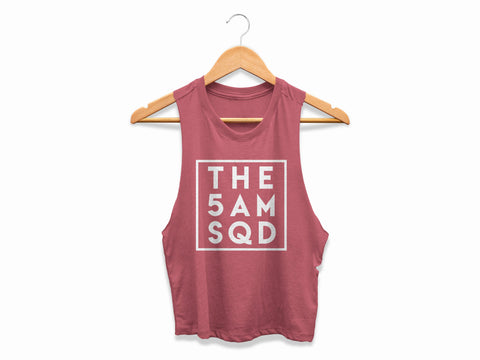 Image of THE 5AM SQUAD Workout Crop Top Womens Five In The Morning Crew Fitness Tank Ladies MM100 Coach Challenge Group Shirt Gift
