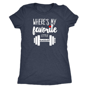 Mom & Baby Workout Shirt Set, My Favorite Little Dumbbell, T-Shirt+Baby Grow for a Fitness Mom of Girls / Boys