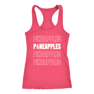 Pineapples Pineapples Pineapples Pineapples Womens Workout Tank