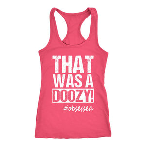 That Was a Doozy Tank, Womens Workout Shirt, Ladies Donald Quote Coach Fitness Top