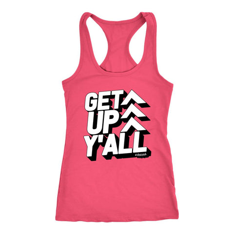 Image of GET UP! Y'ALL Womens Let's Dance Workout Racerback Tank Top