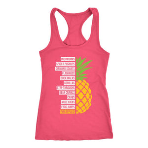 Cardio Zoo Workout Tank, Womens Pineapples Shirt, Ladies Fitness Coaching Gift