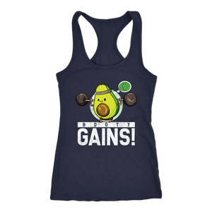 Avocado Booty Day Workout Tank Womens Booty Gains Gym Shirt Ladies Weight Training Gift