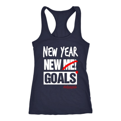 Image of Women's New Year New Goals Racerback Tank Top - Obsessed Merch