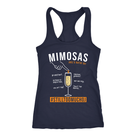 Image of Joel's Mimosa Ratio 101 Funny Workout Tank Womens Coach Challenge Group Gift
